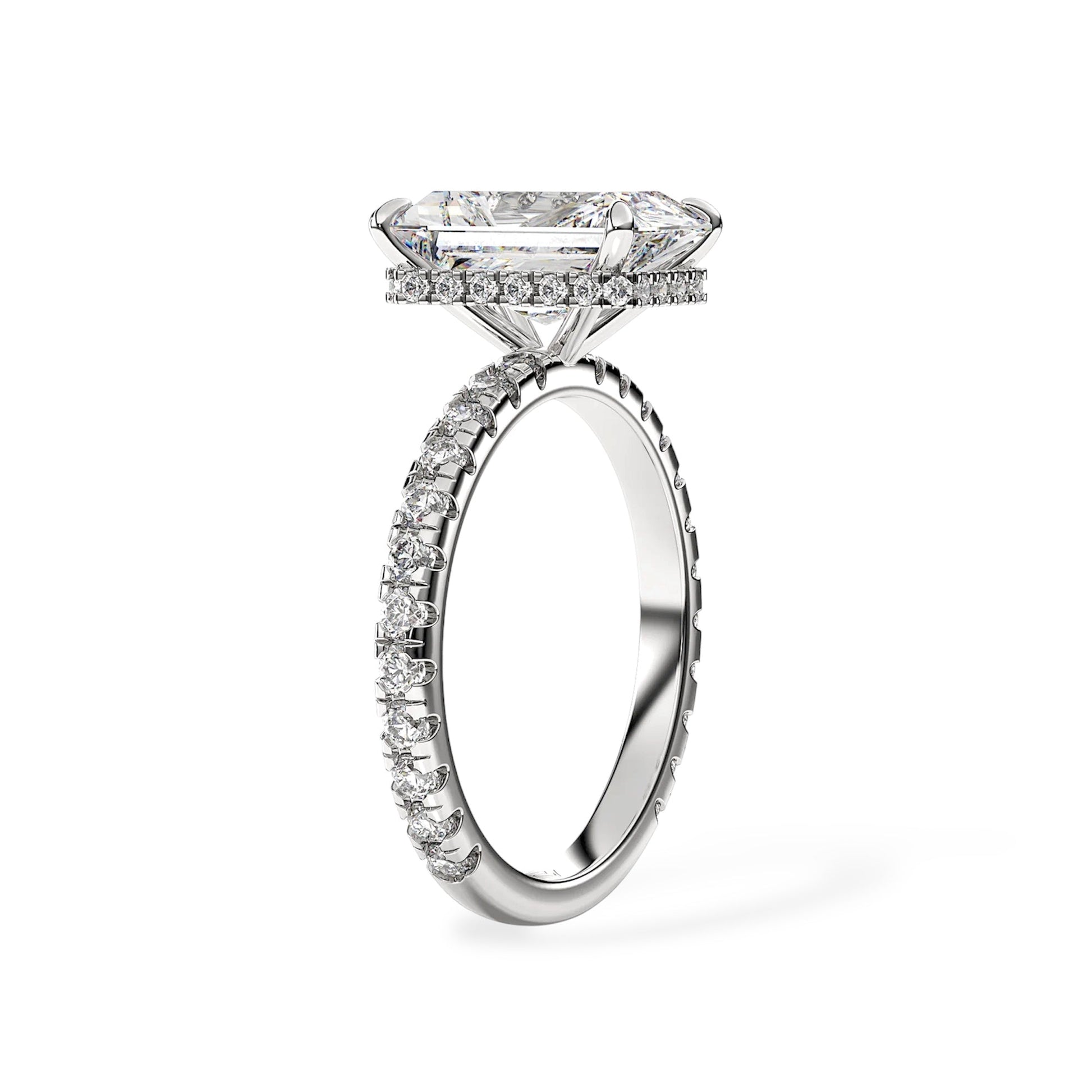 3.0 CT Radiant Cut Aurora Ring MG Essence