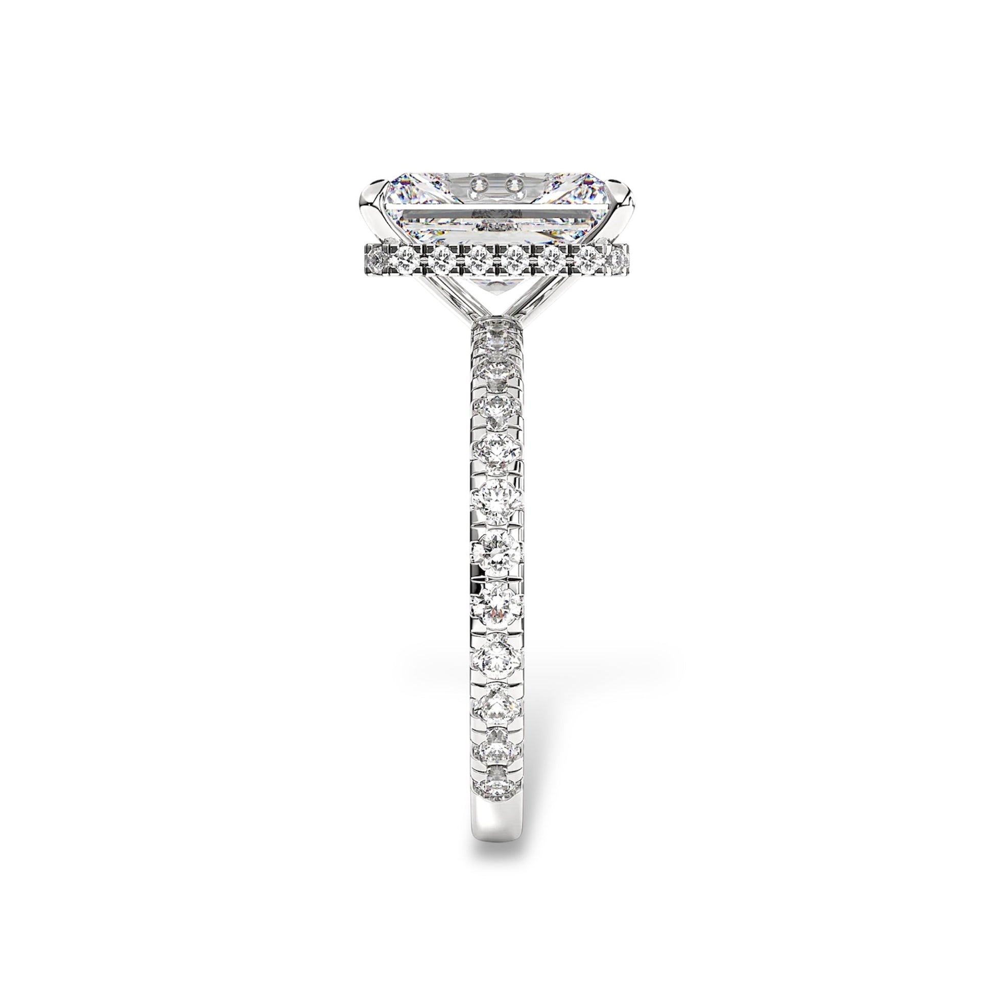 3.0 CT Radiant Cut Aurora Ring MG Essence