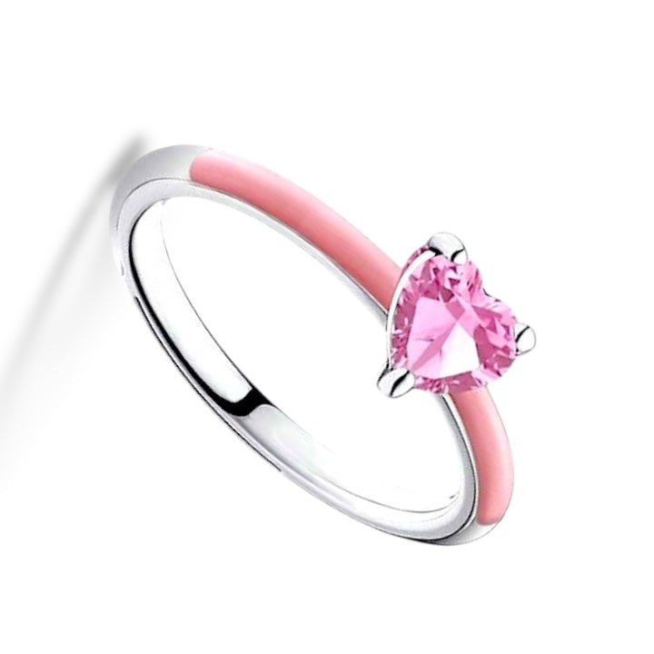 MG Timeless Pink Heart Ring MG Essence