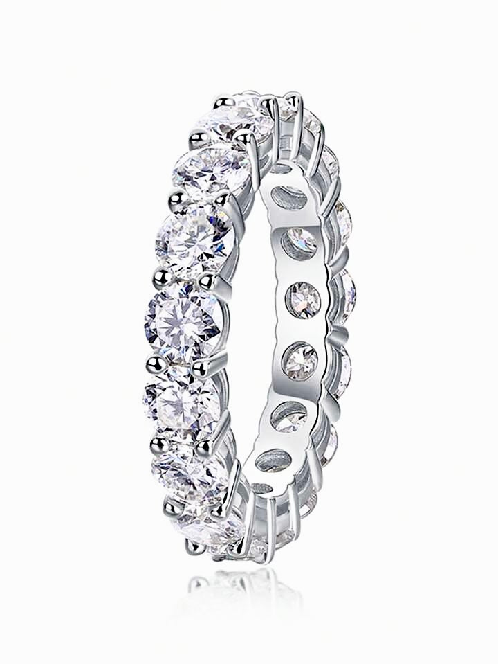 2.28 CT Moissanite Silver Band