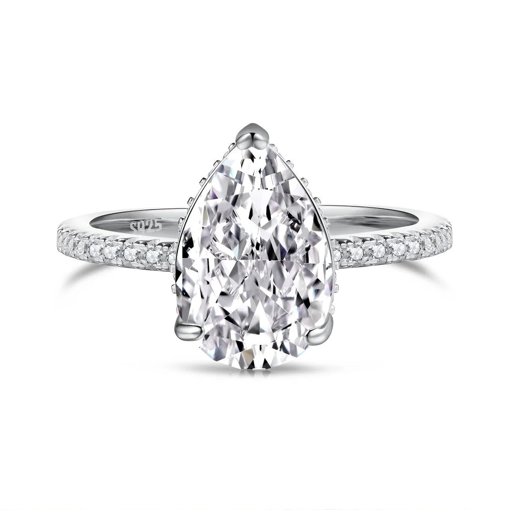 3.0 CT Pear Cut Rayn Ring