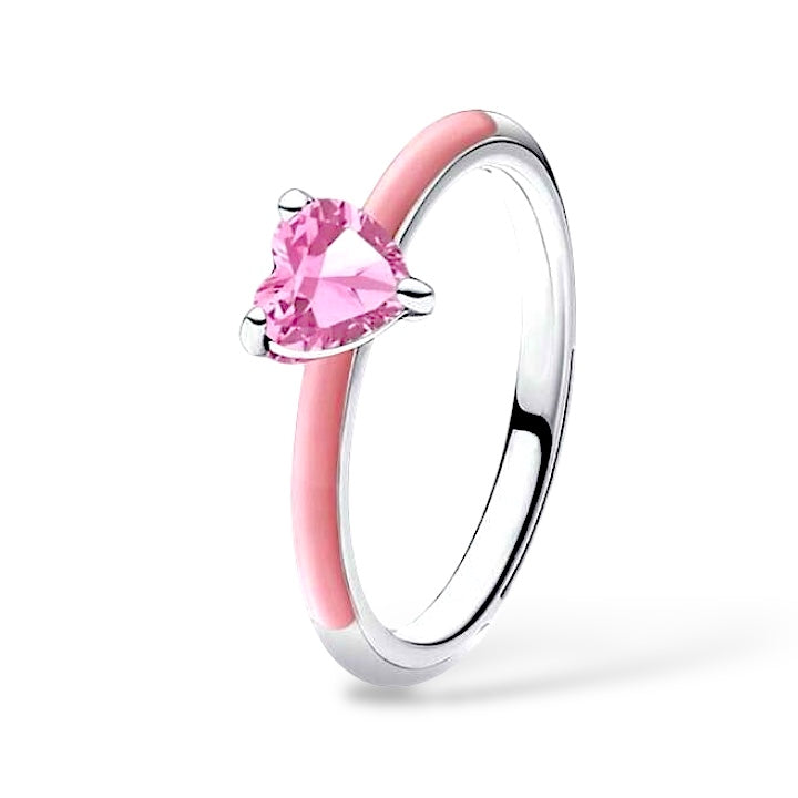MG Timeless Pink Heart Ring MG Essence