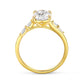 3.0 CT Gold Oval Cut Princess Ring