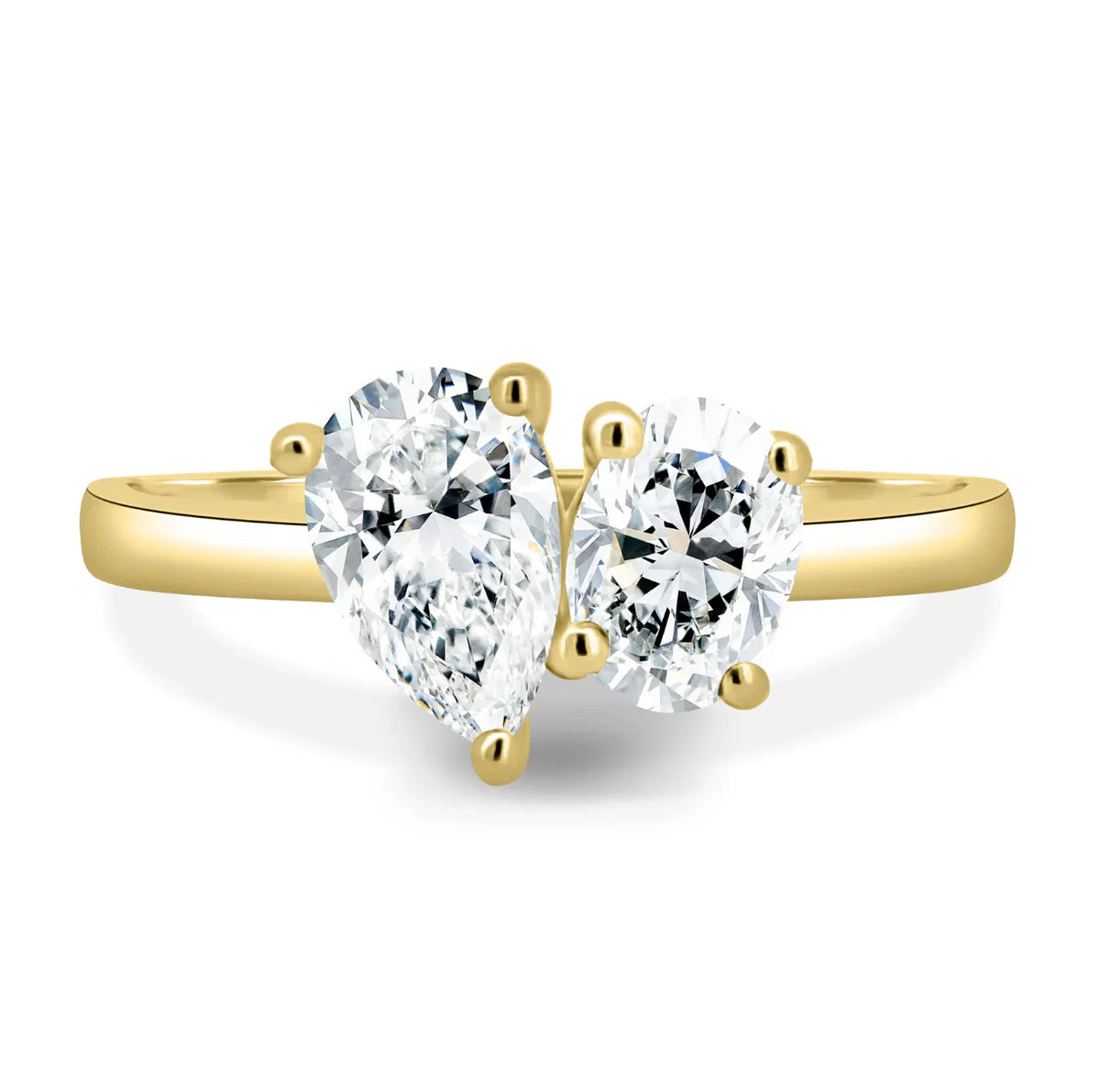 4.0 CT Radiant Oval Cut Gold Ring