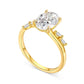 3.0 CT Gold Oval Cut Princess Ring